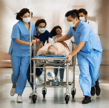 Emergency trauma patient transport care