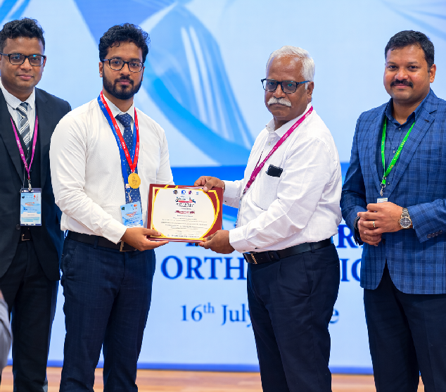 Orthopedic clinic patient award moment